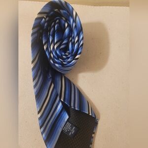 SeanJohn Men's Necktie Blue & Black 100% Silk